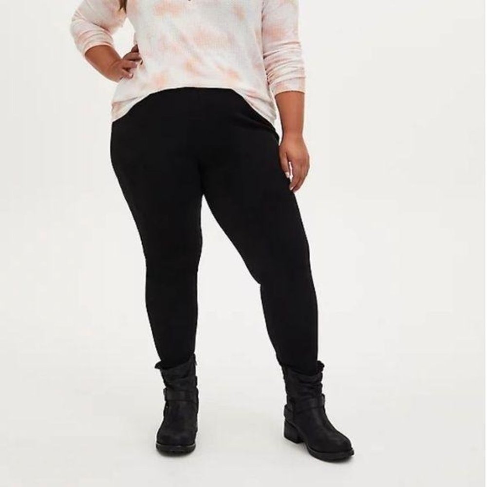 PLATINUM LEGGING - FAUX SUEDE BLACK